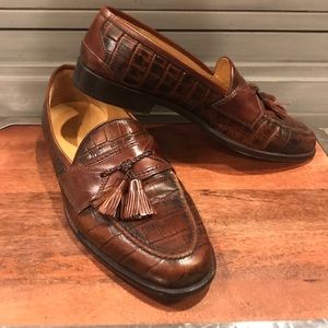Johnston and Murphy Alligator Tassel Loafers